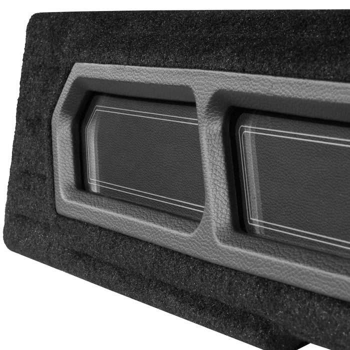 Custom Fit Dual 10" Empty BOOST Sealed Truck Enclosure with RGB LED Lighting - 2008-2018 Chevrolet Silverado, GMC Sierra Crew Cab Trucks - UBE-GM-08SLVCC-S210