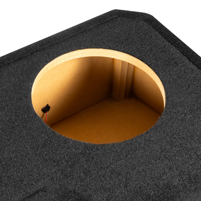 Custom Fit Dual 10" Empty BOOST Vented Truck Enclosure with RGB LED Lighting - 2019-2024 Chevrolet Silverado, GMC Sierra Crew Cab Trucks - UBE-GM-19SLVCC-P210