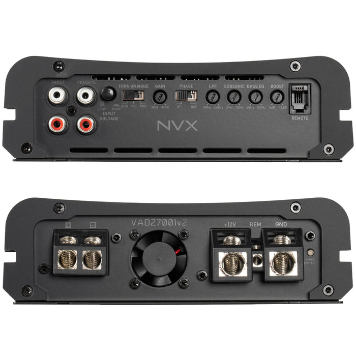 VAD27001 v2 (VAD27001v2) 2700W RMS V-Series Class-D 1-Ohm Stable Monoblock (Marine Certified)