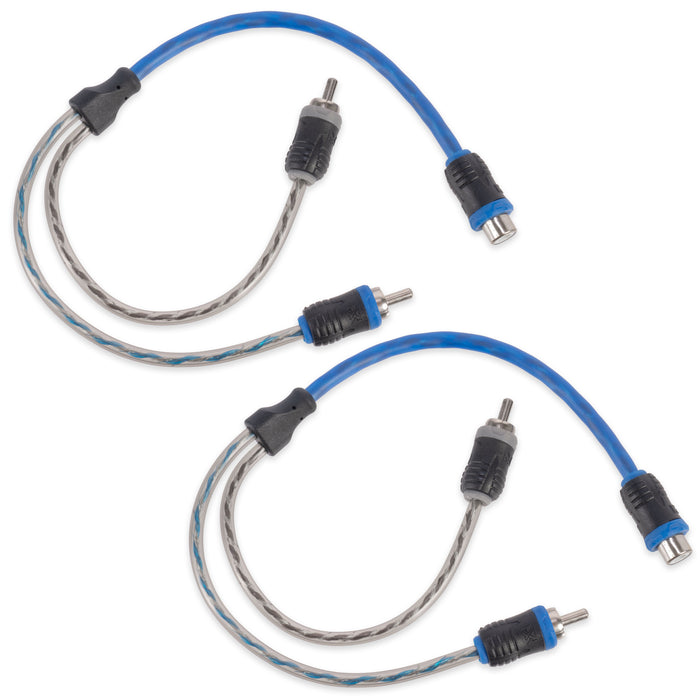 XIV2M 1 Female to 2 Male Y-Adapter V-Series RCA Audio Interconnect Cables (2-pack)