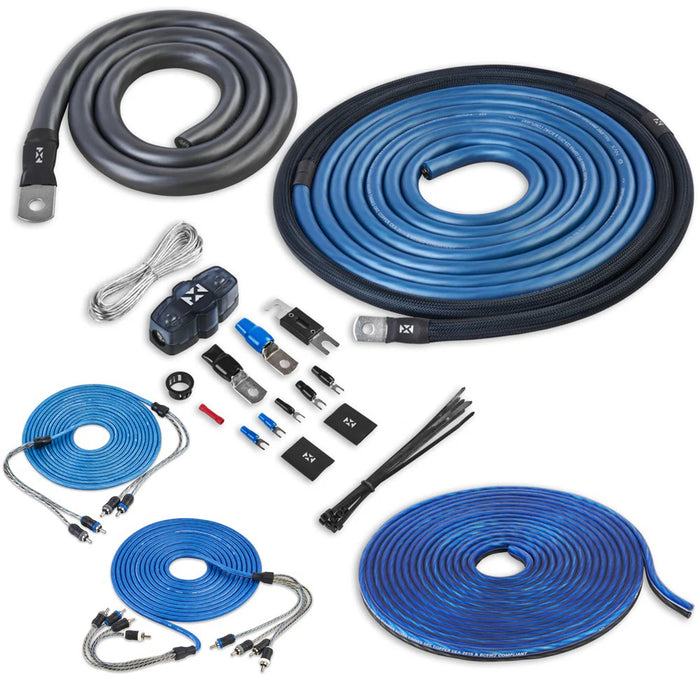 XKIT06 Full Spec 1/0 Gauge 100% (OFC) Oxygen Free Copper Complete 5/6-Channel Amplifier Wiring Kit with RCA's for Amplifiers up to 4000 Watts