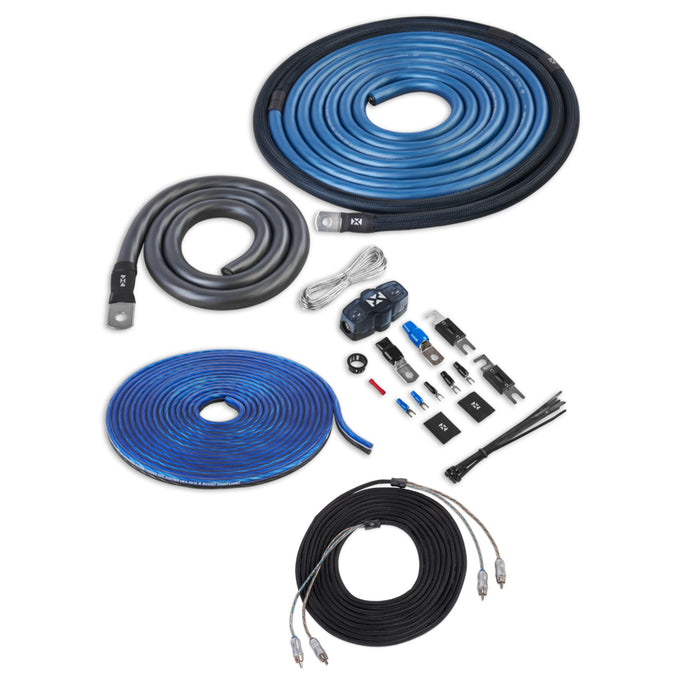 XPKIT02 1/0 Gauge Premium 100% (OFC) Oxygen Free Copper Complete 2-Channel Amplifier Wiring Kit with X-Series RCAs for Amplifiers Up to 4000 Watts