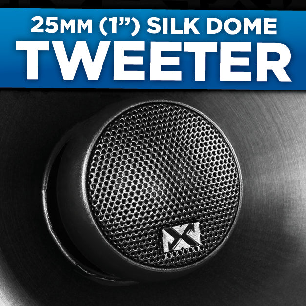 VSP65 600W Peak (200W RMS) 6.5" V-Series 2-Way Coaxial Speakers with 25mm Silk Dome Tweeters