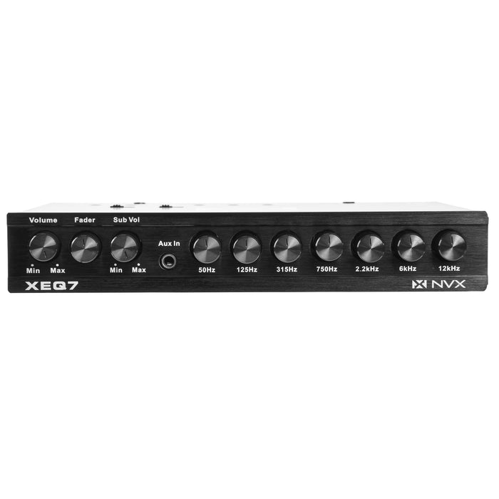 XEQ7 7-Band Graphic Equalizer with Front 3.5mm Auxiliary Input