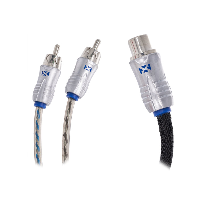XIX2M 2-pack of 1 Female to 2 Male Y-Adapter RCA Audio Interconnect Cables (X-Series)