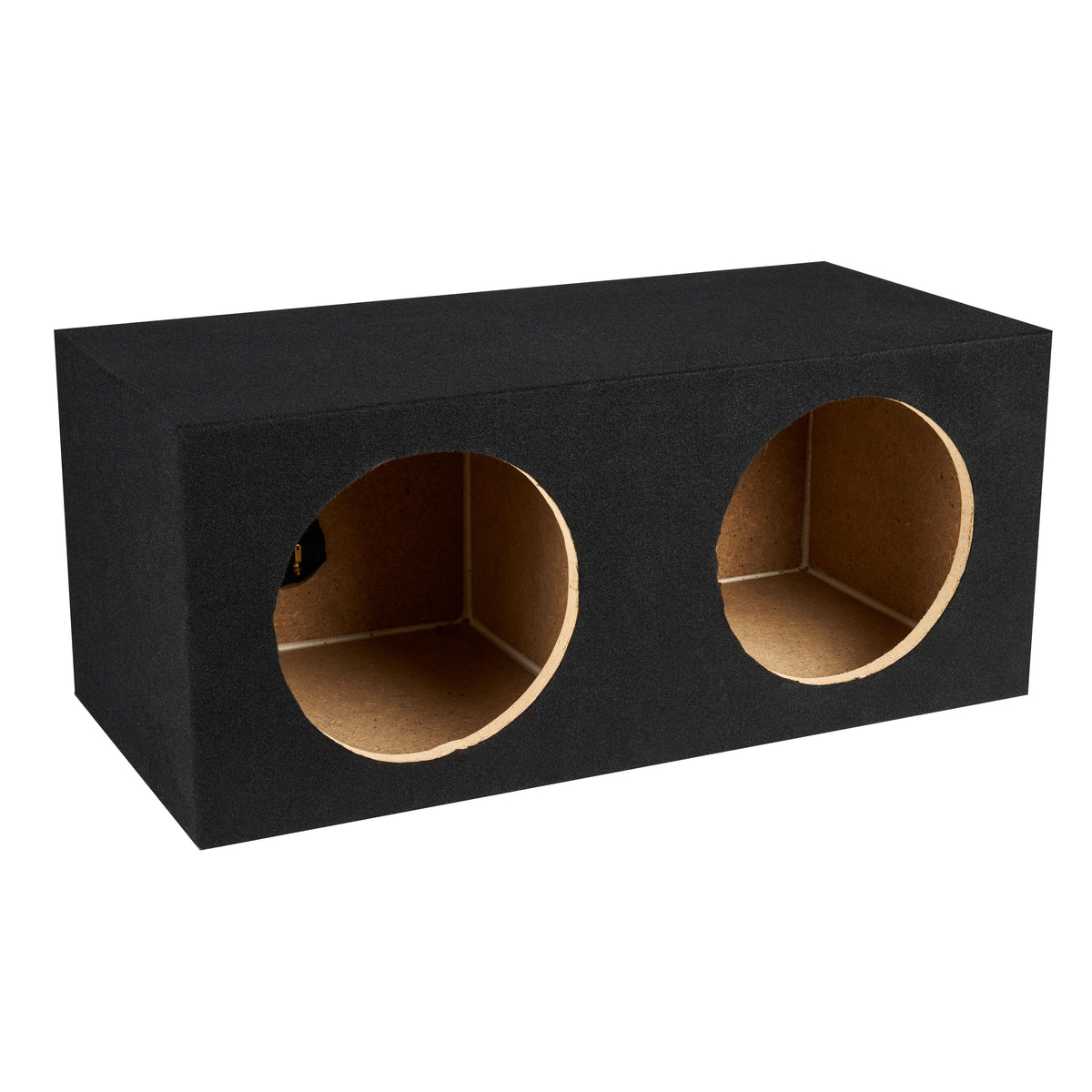 NVX XMDFS102 Dual 10 inch Sealed 3/4in (2.0 Cubic ft) MDF Black Carpeted Subwoofer Enclosure (Made in The Usa)