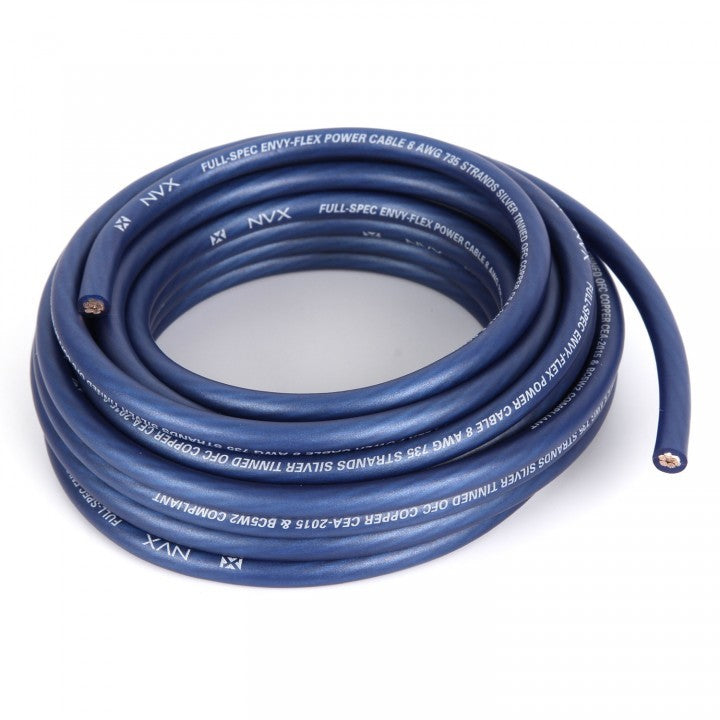 XW8BL20 20 ft 8-Gauge EnvyFlex True Spec Oxygen-Free Copper Power
