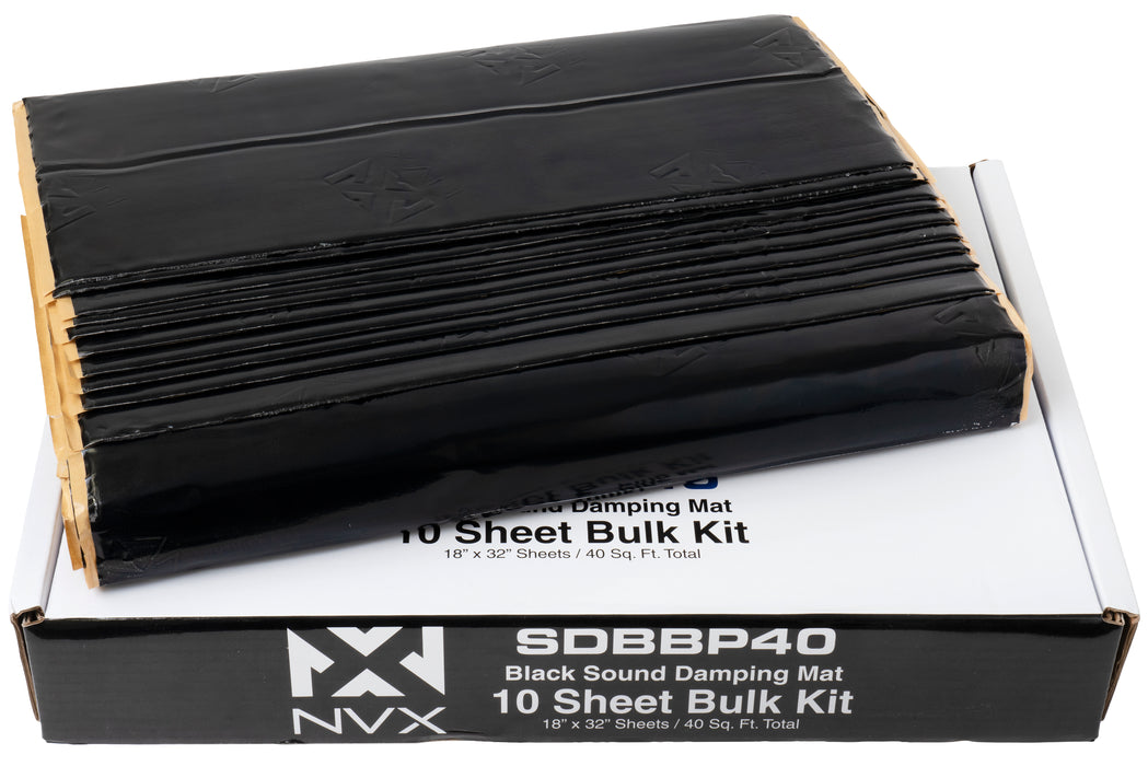 SDBBP40 40 Square Feet Black Sound Deadening Kit - Ten 18" x 32" Pieces