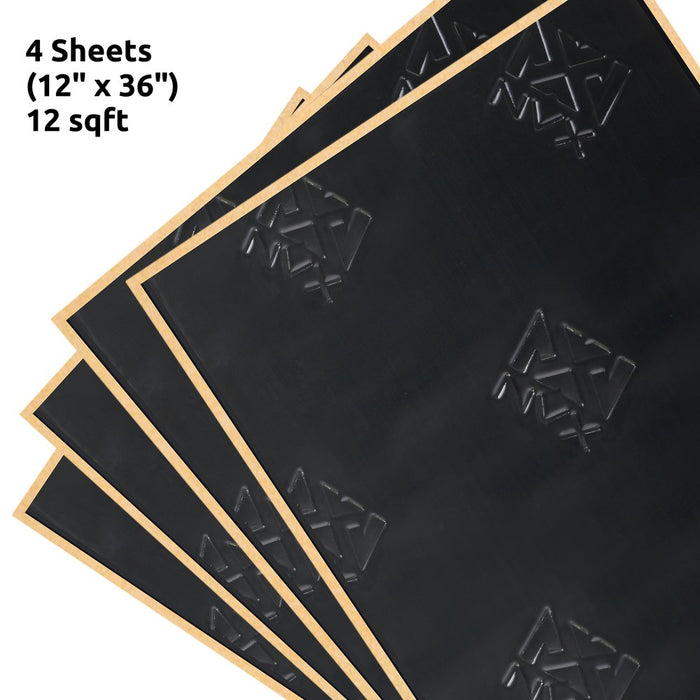 SDBDK12 12 Square Feet Black Sound Deadening Kit (Four 12" x 36" Pieces)