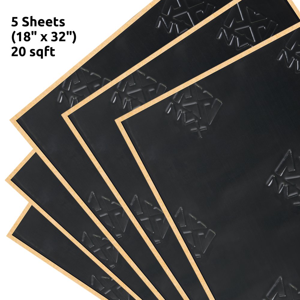 SDBTK20 20 Square Feet Black Sound Deadening Trunk Kit (Five 18