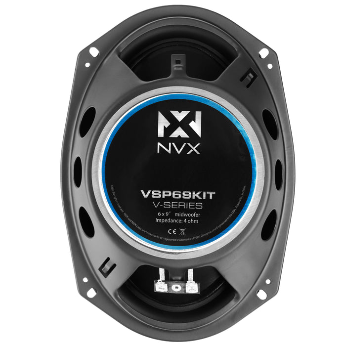 VSP69KIT 900W Peak (300W RMS) 6x9" V-Series 2-Way Component Speakers with 25mm Silk Dome Tweeters