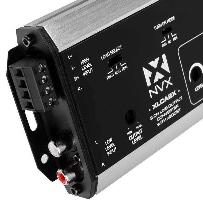 XLCA2X 2-Channel Line Out Converter Digital Bass Enhancer with xBOOST, Impedance Matching, and Remote Level Control