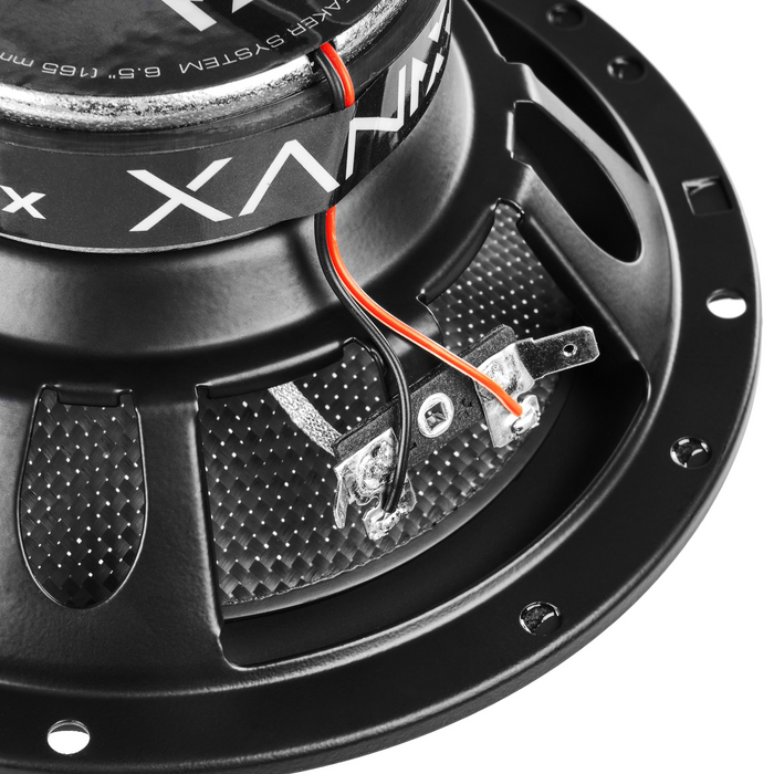 XSP652 600W Peak (200W) RMS 6.5" X-Series 2-Way Coaxial Speakers with Carbon Fiber Cones and 25mm Silk Dome Tweeters
