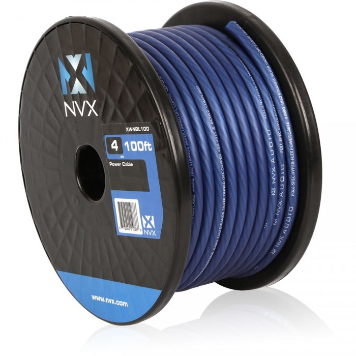 XW4BL100 100 ft. of Frosted Blue 4-Gauge True Spec 100% Oxygen-Free Copper EnvyFlex Power/Ground Wire