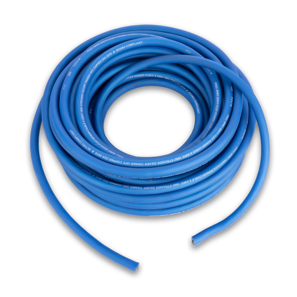 XW4BL50 50 ft. of Frosted Blue 4-Gauge True Spec 100% Oxygen-Free